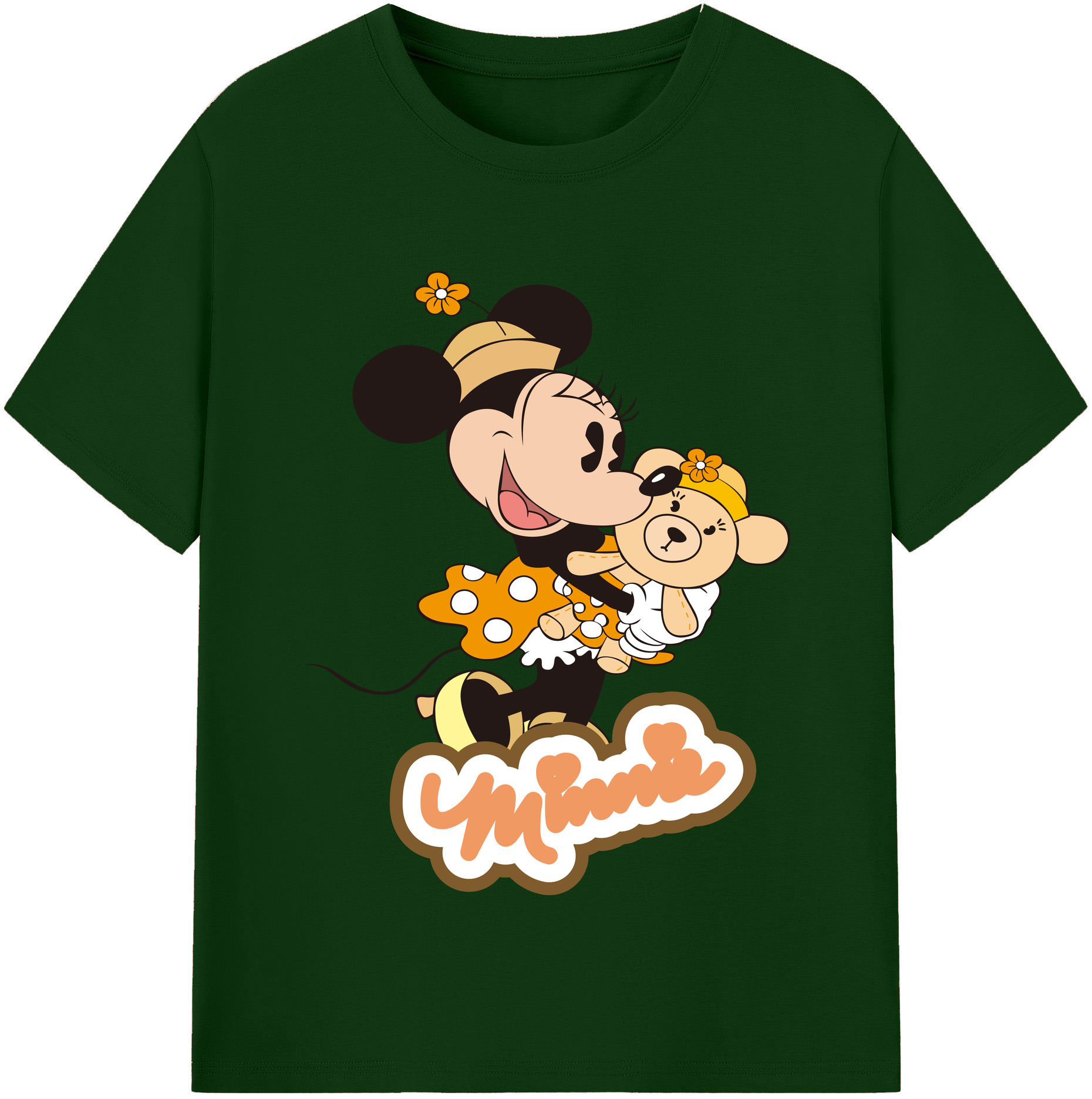 （画像用） ミッキーマウス Mickey Mouse 綿100％半袖Tシャツ（フロントプリント）